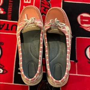 Size 10 Pink Sperry Boat Shoes